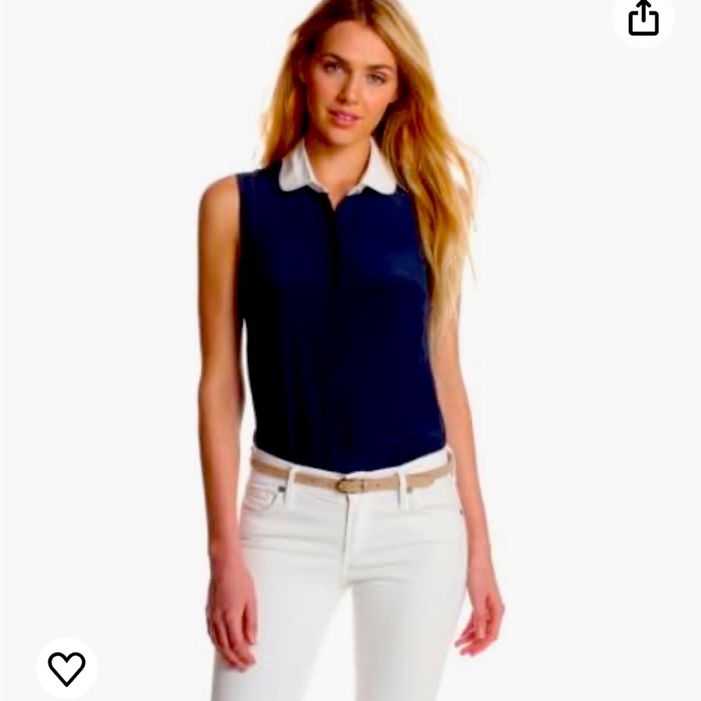 Lilly Pulitzer Women's Andria Button-Front Top navy